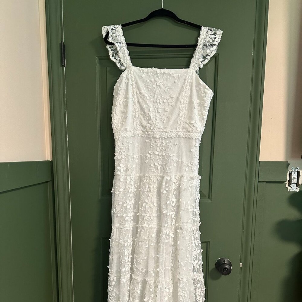 XL Altar'd State Kallie Lace Tiered Maxi Dress